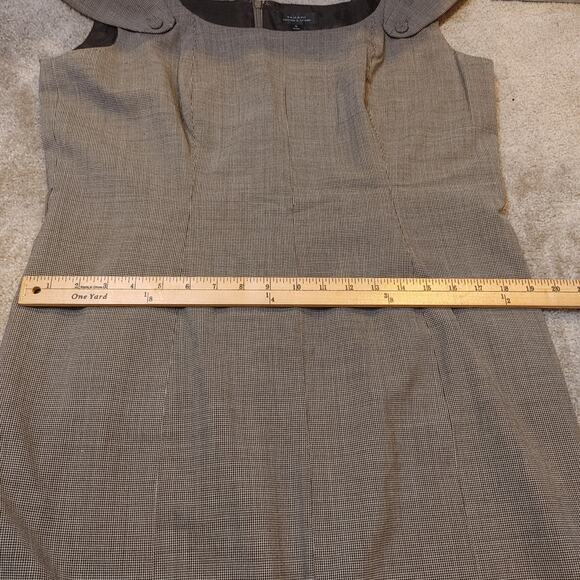 Tahari Arthur S. Levine Y2K Career SIze 16 Brown White Professional Career Dress - Picture 3 of 11